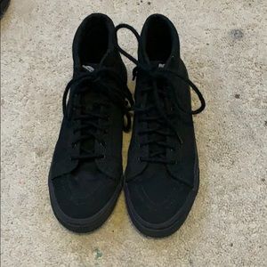 all black high top vans